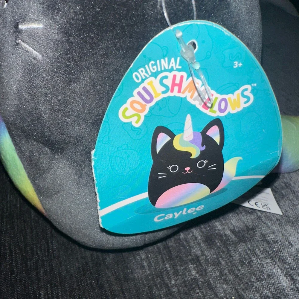 Squishmallows Caylee Black Cat Unicorn Plush Soft Toy
